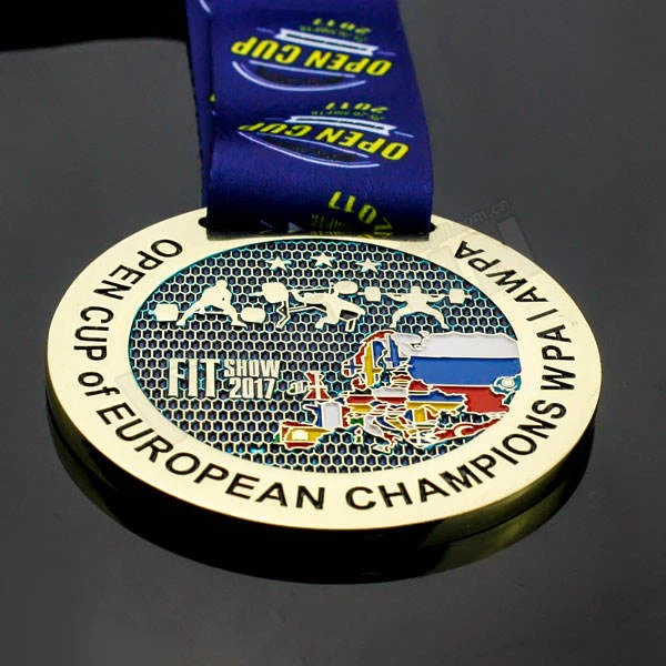 Metal 3D Gold Plated Sports Race Medal